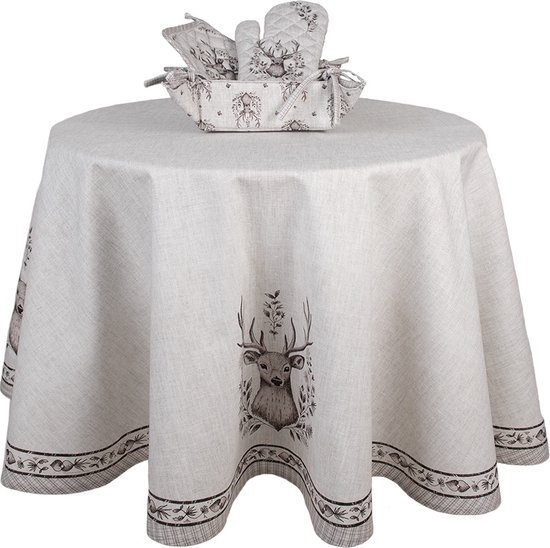 Clayre & Eef Manique 20x20 cm Beige Coton Cerf