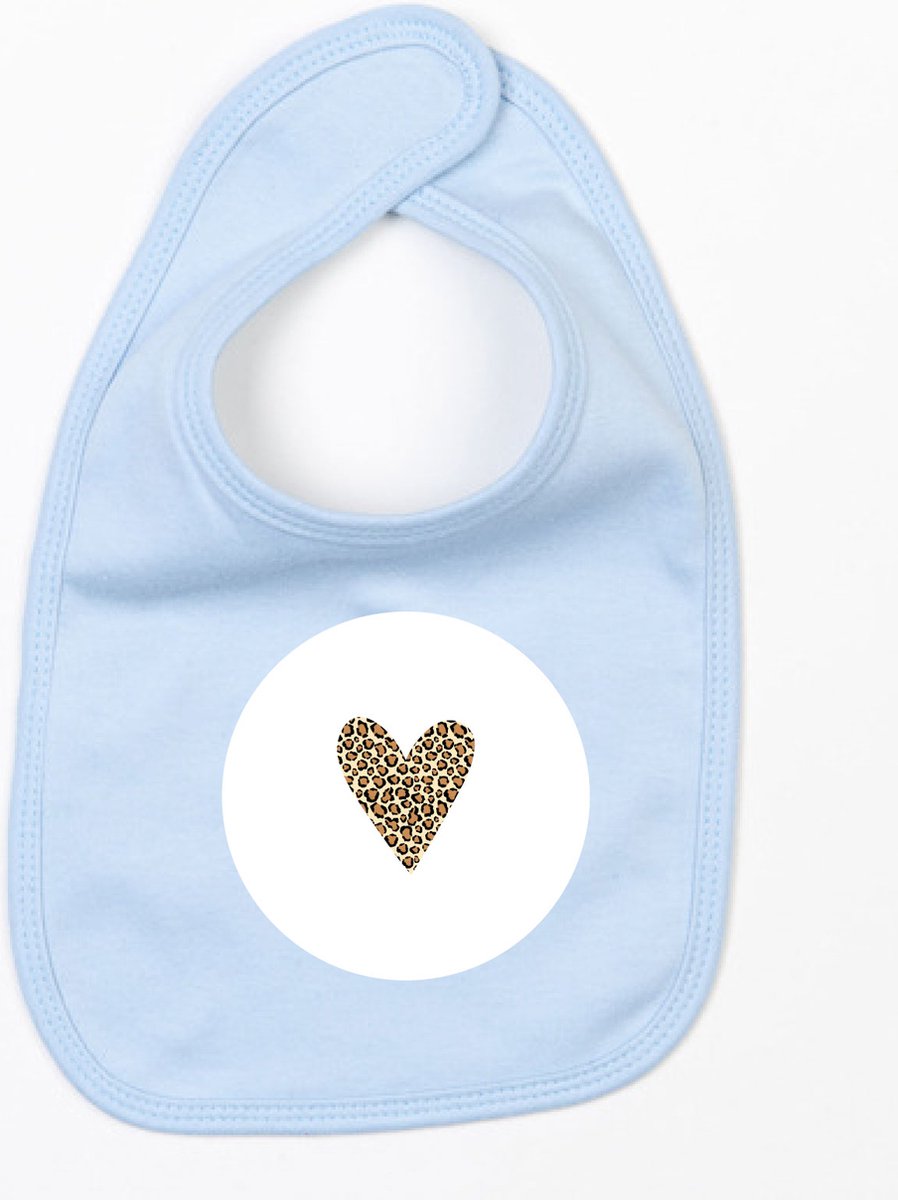 Goedkoopste Slabbetje Heart 2-Licht Blauw-One Size