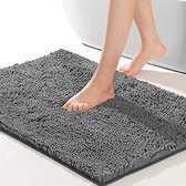 Badmat TPR Antislip - 90x60cm - Absorberende Badmat - Badkamermat - Douchemat - Grijs - Extra Zwaar - SEVEND®
