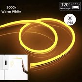 Bol.com Neon Led Strip 5V - 3 Meter - Met bewegingssensor - Dimmer - Natural White - Waterdicht - IP65 Waterproof - DIY - Home d... aanbieding