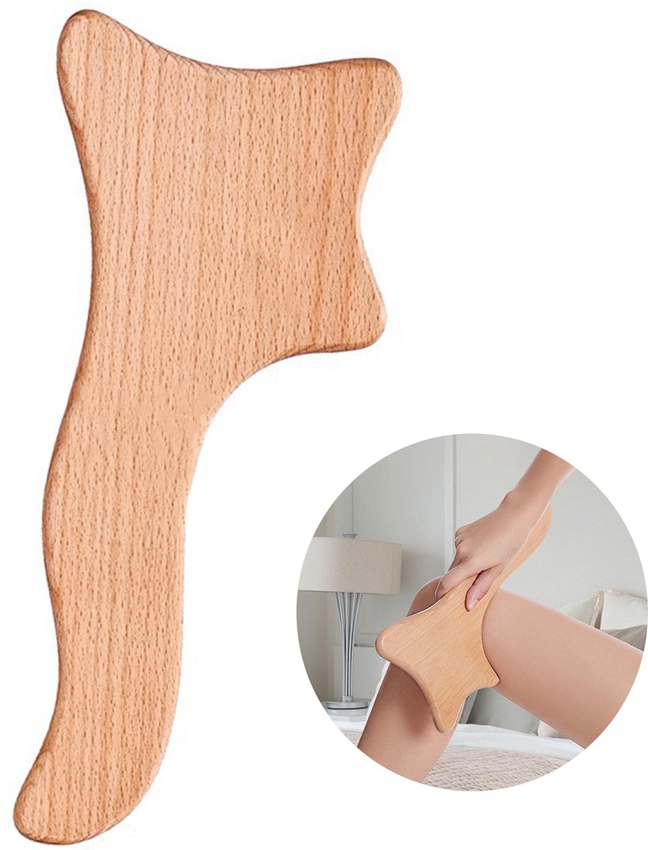 Goedkoopste Houten spierschraper - Houten Spiermassage - GuaSha - Gifstoffen - Vetophopingen - Lymfedrainage - Massageroller - Ontspanning- Triggerpunten stimuleren