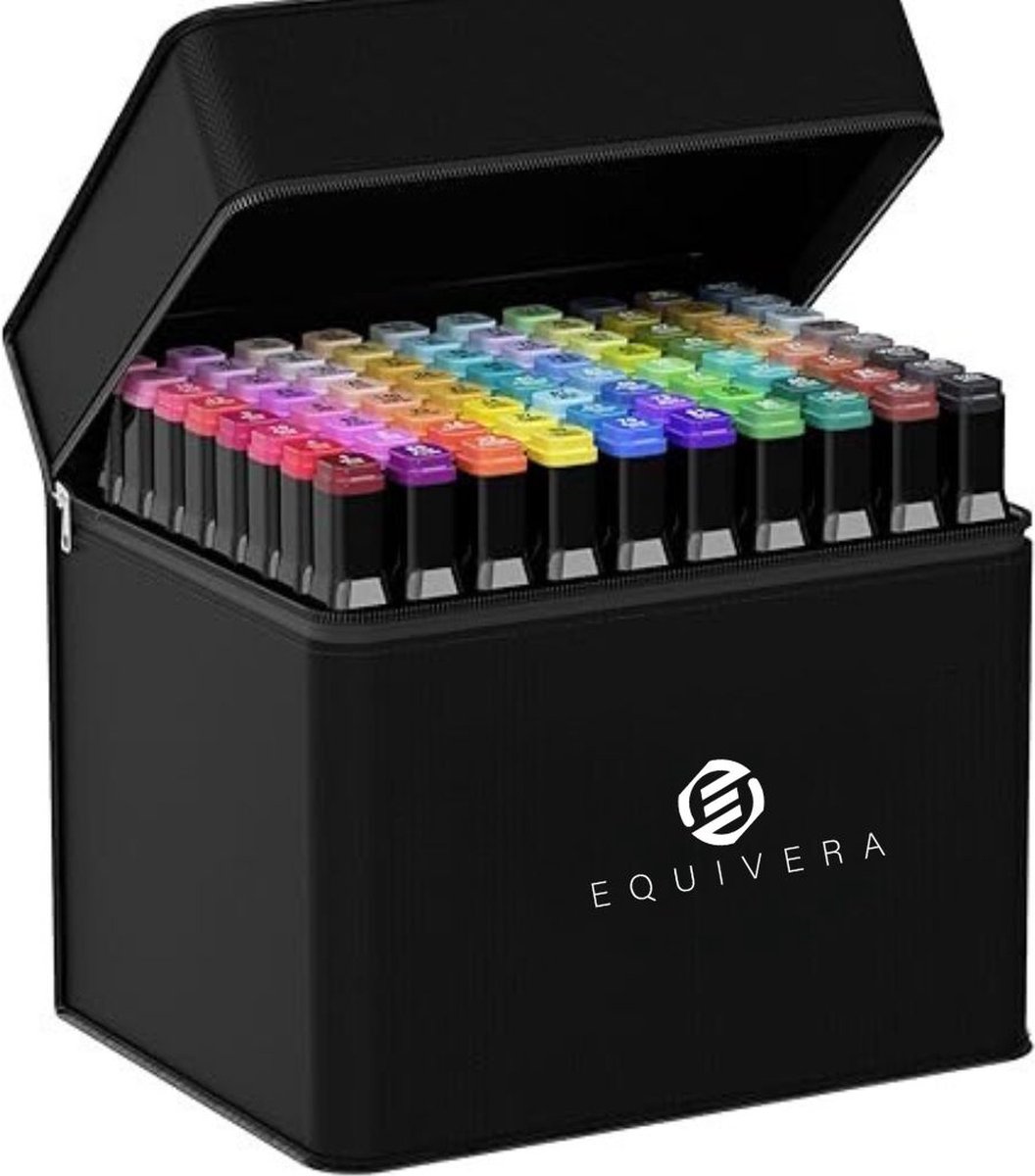 Equivera Twinmarkers Alcohol - Twinmarkers Alcohol - Alcohol Markers - Markeerstiften - Professionele Alcohol Markers - Markers - Kleurstiften - Dual-Tip Markers