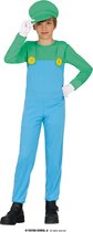 Guirca - Costume Luigi - Déguisement enfant plombier pâtissier Pizza - Blauw, Vert - 7 - 9 ans - Déguisements - Déguisements
