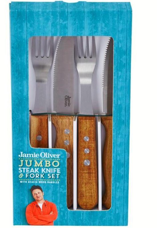 is meer dan eer hoofdzakelijk Jamie Oliver Jumbo steak Bestek 8-delig | bol.com