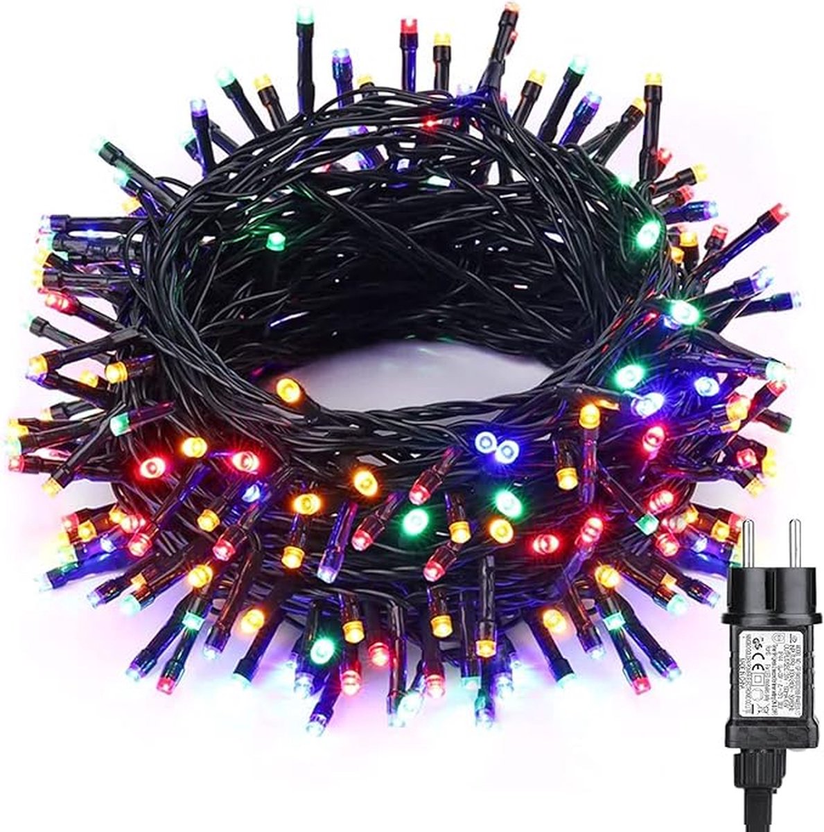 Kerstboomverlichting-Decoratieve verlichting-4 kleur Kerstverlichting- lichtketting 8 standen met geheugenfunctie- Waterdicht IP65 -Kerstversiering voor binnen en buiten Kerstbomen-feesten-bruiloften- 22M 200led-4 kleur