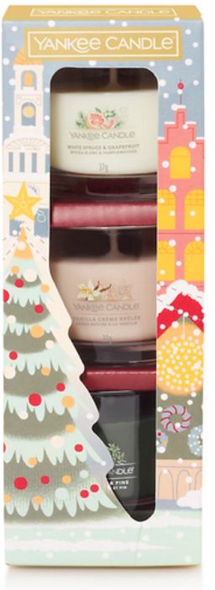 Yankee Candle Passport To The Holidays 3 Filled Votive Cadeauset Meerkleurig