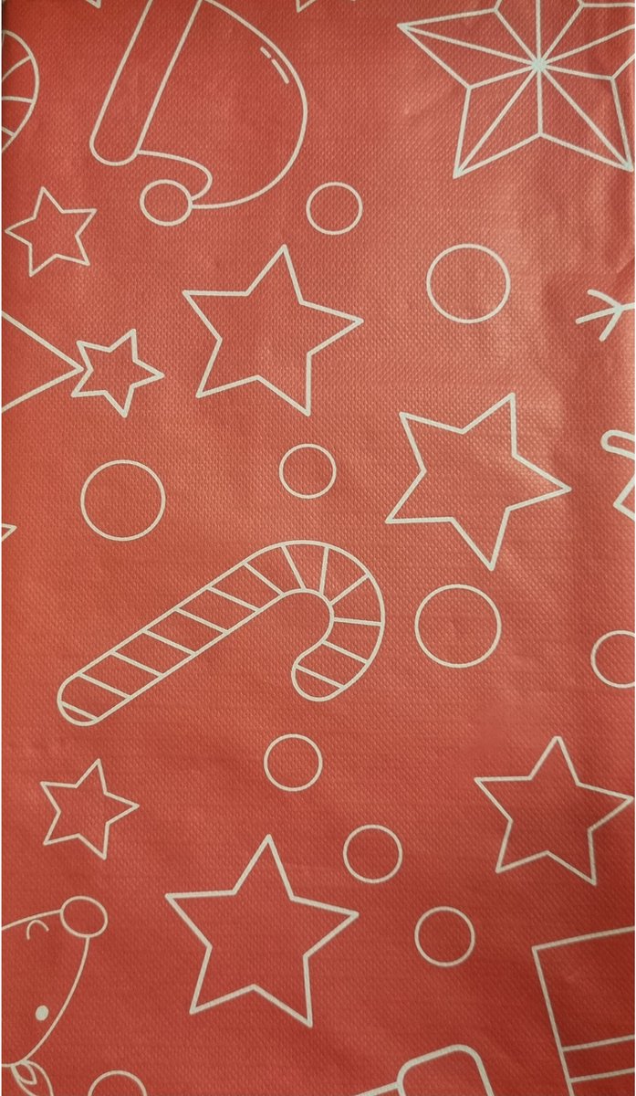 Kersttafelkleed Met Kerstdecoratie - Rood / Wit - Papier - 240 x 140 cm - Nappe - Tafelkleed - Kerst