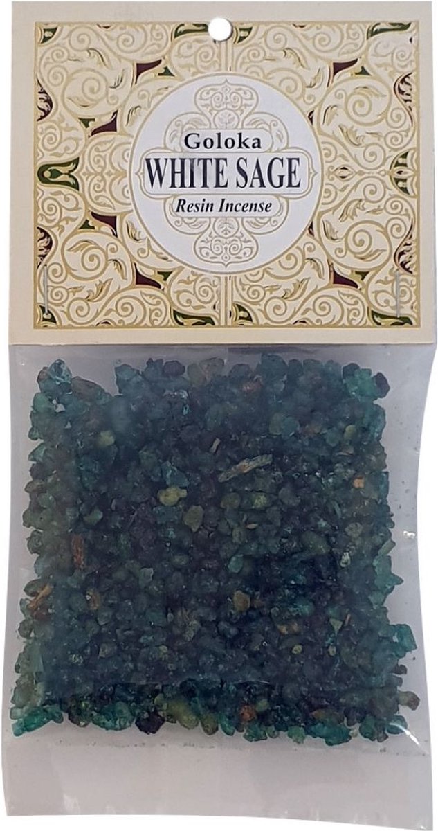Goloka Resin incense white sage 30 Gram Multicolor