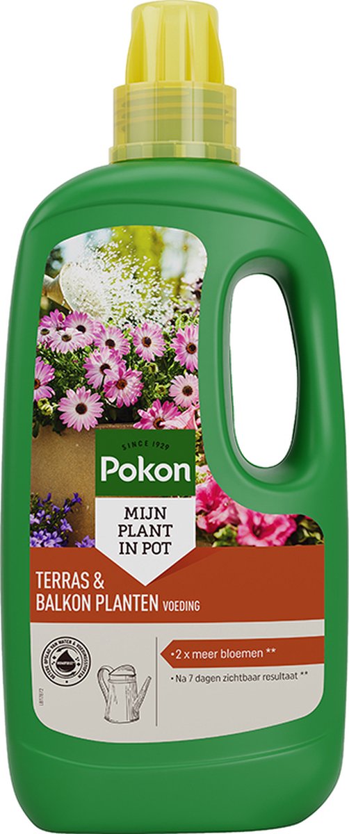 Pokon Terras & Balkonplanten Voeding 1L - Plantenvoeding voor Buiten - 14ml per 1L water