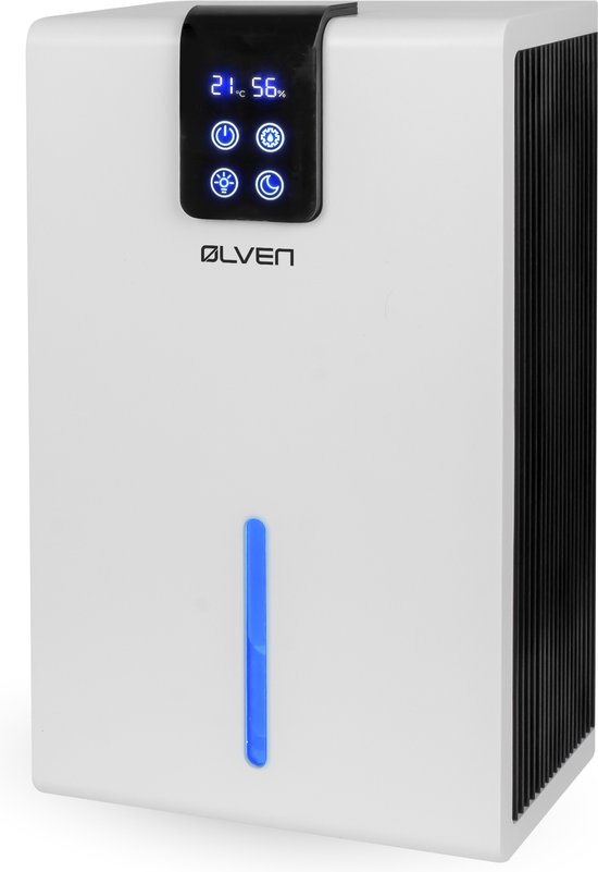 Foto: Bloomfold luchtontvochtiger 20l per dag incl was droog functie geschikt voor woonkamer slaapkamer kelder badkamer dehumidifier wit