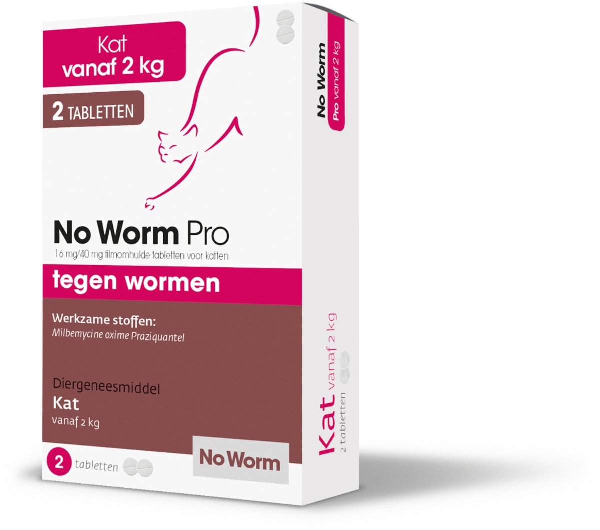 No Worm Pro Kat - Anti wormenmiddel - 4 tab Vanaf 2 Kg — afbeelding 2