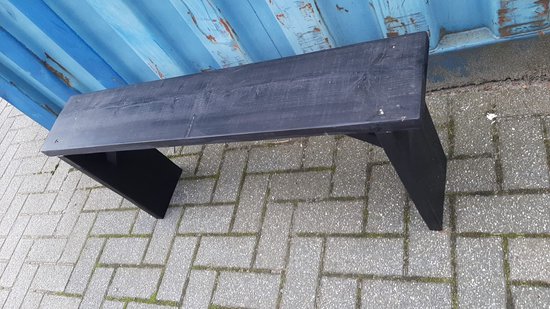 Tuinbank - Houten - Bijzet bankje - Zwart - 100CM