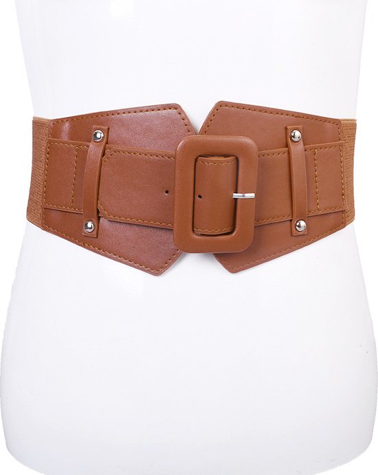 Ceinture large élastique pour femme, style rétro, boucle épaisse