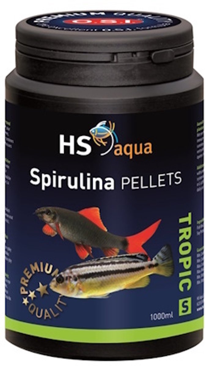 Spirulina pellets s 1000 ml