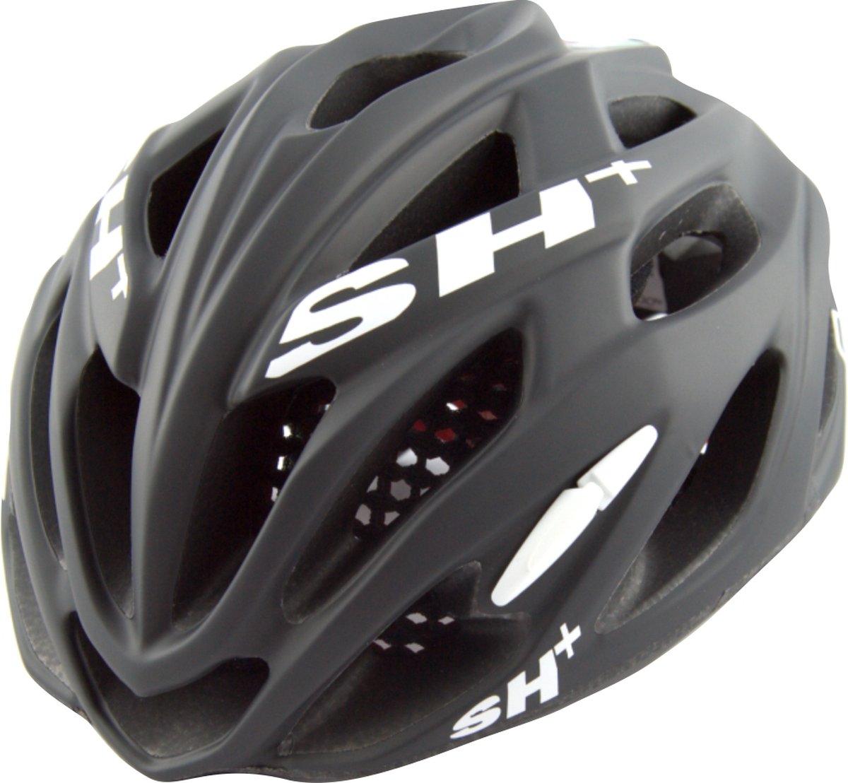 SH+ Fietshelm - SHABLI S-LINE - Unisex - Lichtgewicht 230 gram - 20 Ventilatiegaten - Gemaakt in Italië - Voor een hoofdomtrek van 55 tot en met 60 CM - Mat Zwart