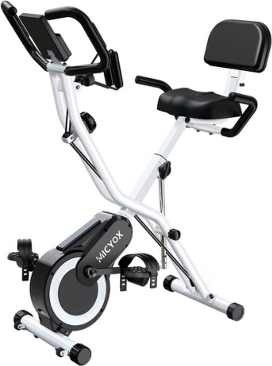ANCHEER Opvouwbare hometrainer, 10 niveaus, magnetisch, met app, houder