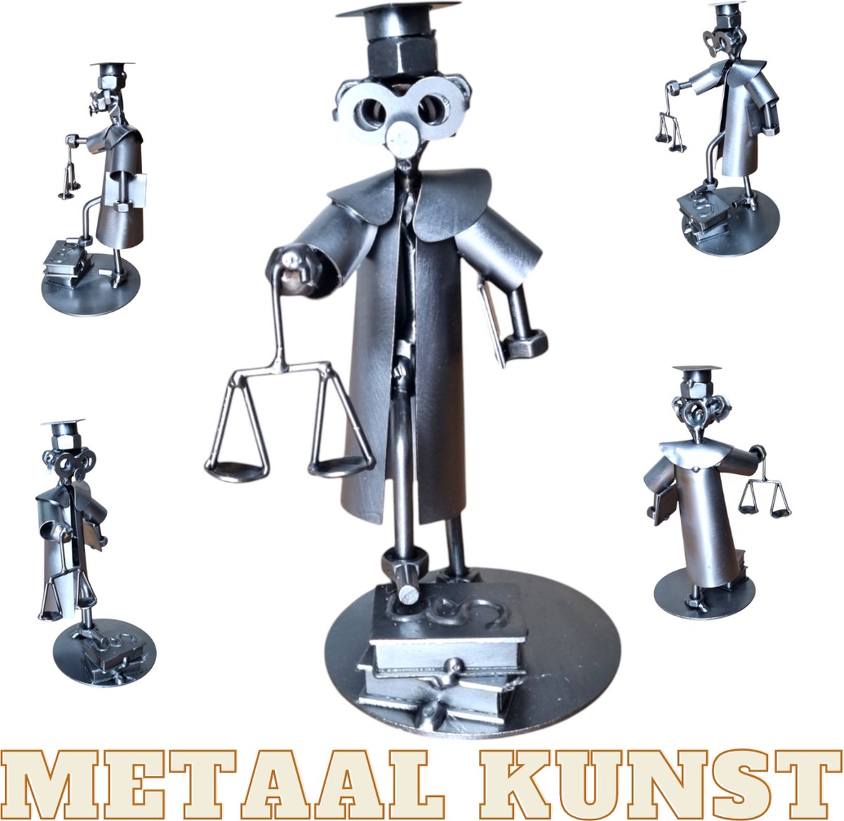 Rechter-metaal kunst-metaal beeld-het best cadeau-uniek-verjaardag-sinterklas gift-kerst-geschenk