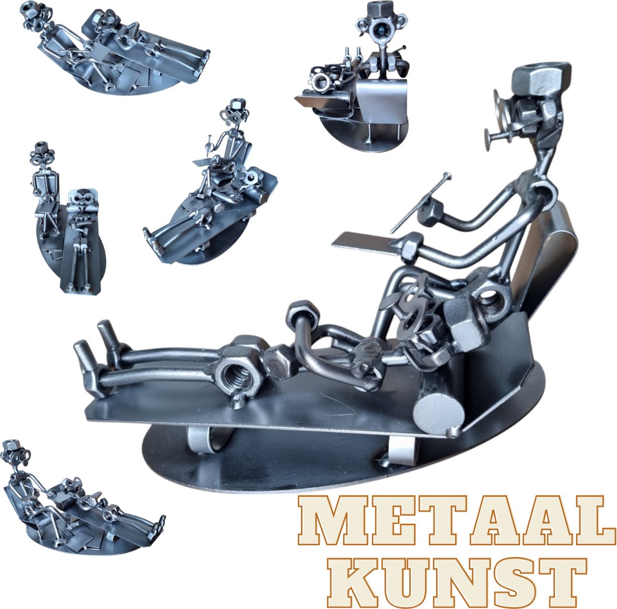 Psycholoog-metaal kunst-metaal beeld-therapie-psychiater-het best cadeau-uniek-verjaardag-sinterklas gift-kerst-geschenk