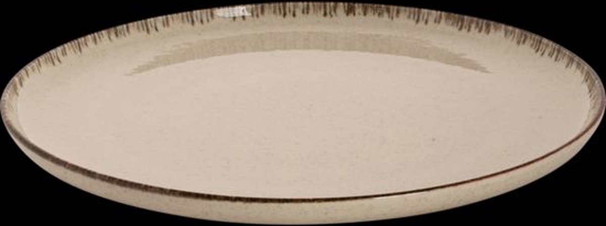 Homestar - Decoratie - Taart borden - Set van 6 - Beige -19cm