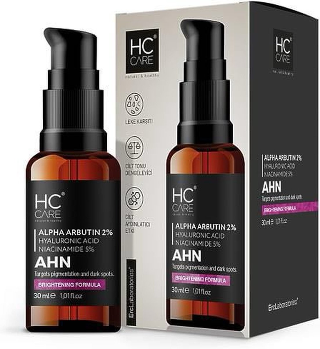 Goedkoopste HC Care Complex - Spot-Fighting en Verhelderend Serum met Alpha Arbutin 2 / Hyaluronzuur en Niacinamide 5 - 30 ml