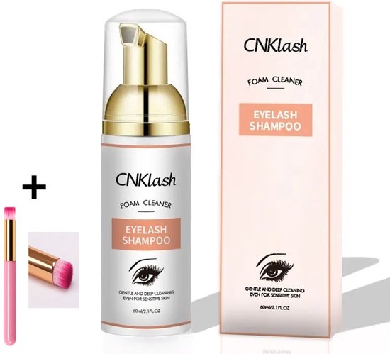Foam Lash + Gratis Wimperreinigingsborstel – 60ml - Foam cleanser - Lash foam shampoo - Olievrij- wimper shampoo - lash soap - wimper zeep - cleanser for eyelashes - wimper schuim - wimper reiniging - make up remover - Lash shampoo - Wimper shampoo