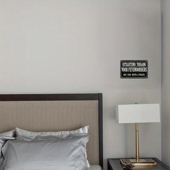 Décoration murale Feyenoord - Accès uniquement pour les commandes Feyenoord - Panneau de grotte en métal - Rotterdam