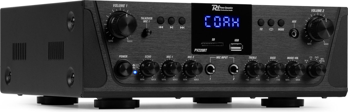 Geluidsinstallatie met Bluetooth - PV220BT 2-zone versterker audio + 2 BGO40 zwarte 4'' speakers thumbnail 8