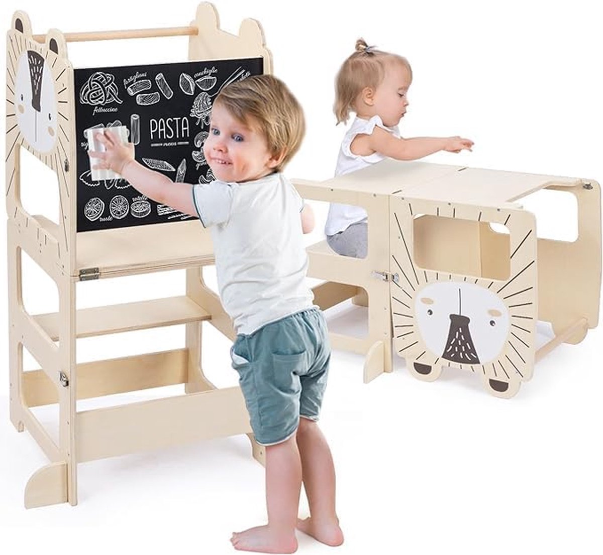 Solacis Leertoren opvouwbaar - Montesorri - Learning tower - Leertoren - Keukenhulp - Must have!