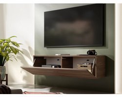 Mobistoxx Tv-meubel Kingston, TV kast WALNOOT, tv meubel 140cm met gasveren