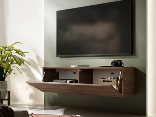 Mobistoxx Tv-meubel Kingston, TV kast WALNOOT, tv meubel 140cm met gasveren