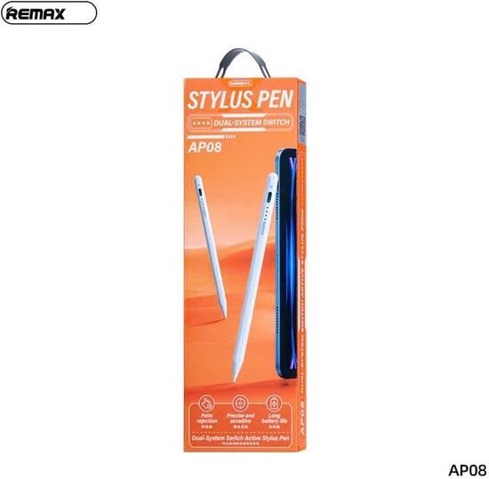 Remax Stylus Pen - Universeel - Wit - Hoge precisie - Lange levensduur batterij van Merkloos — afbeelding 4