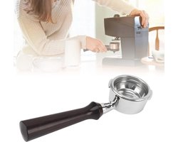 Bodemloze Portafilter 58 Mm met Houten Handvat - Professionele Koffietool