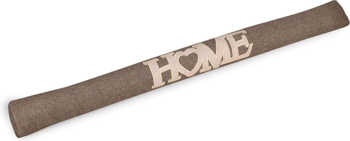 Draught Excluder 100 cm - Heavy Door Windstopper voor Deuren en Ramen - Lange Tochtstopper met Hartmotief - Bruin