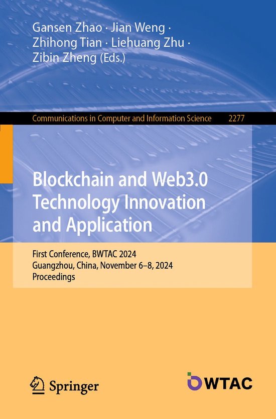 Springer Nature Proceedings Computer Science - Blockchain an ... - cover