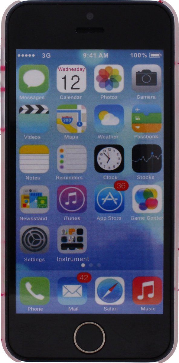 Xccess Cover Spray Paint Glow Apple iPhone 5/5S Pink