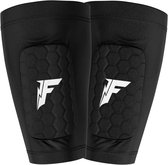 FLAIR ingebouwde scheenbeschermer - Shin Pad Sleeve - voetbal scheenbeschermers - Zwart - 7-12 jaar
