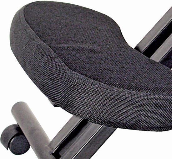 HABYS Ergo Simple Knee Chair with Wheels, Correction Chair, Office Chair, Computer Chair, Orthopaedic Stool, Knee Stool, Height Adjustable, Wood, Black