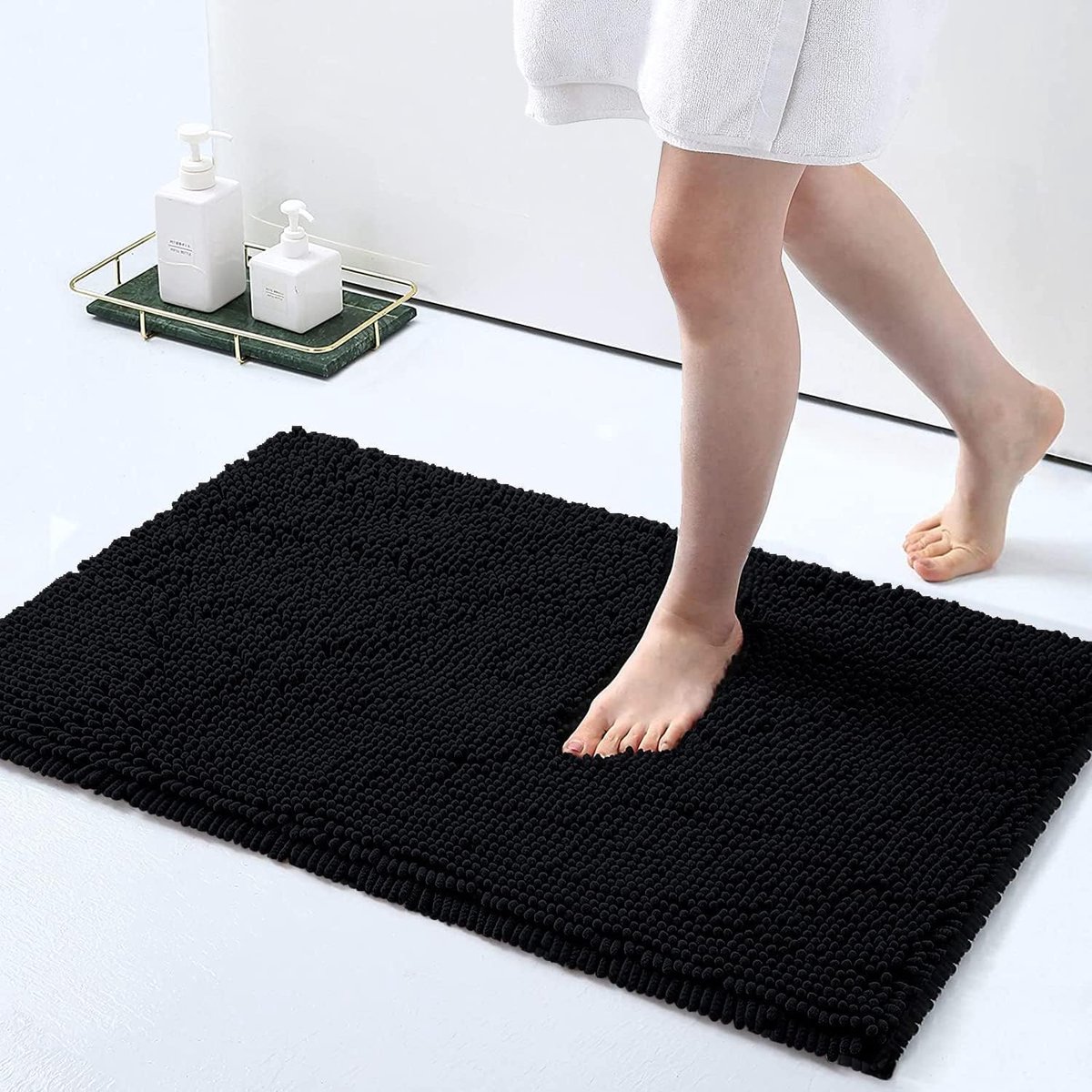 JGS ® Zachte Antislip Badmat met Hoogpolig Microvezel Chenille voor Ultiem Comfort