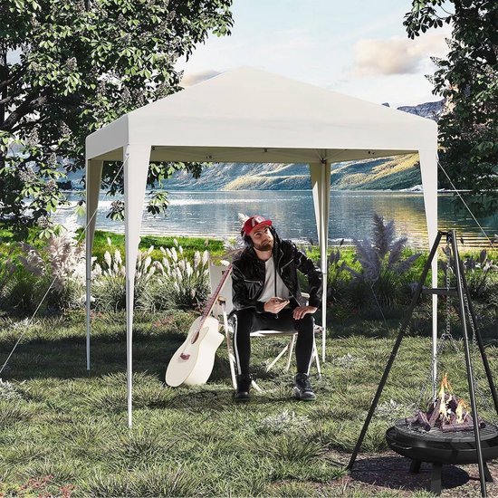 Tuinpaviljoen - Tuinluifel - Zonnescherm - Roestbestendig - UV-bescherming - 2m x 2m x 2,4m van Merkloos — afbeelding 3