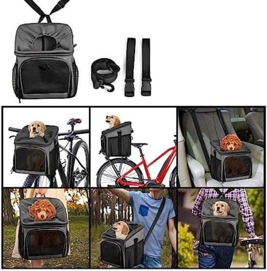 Biker box fietsmand voor de kleine hond bij HIPDOGS