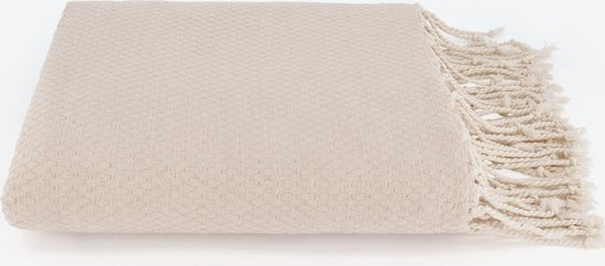 Lantara Plaid Ottoman - Zand - Katoen - 190x300cm