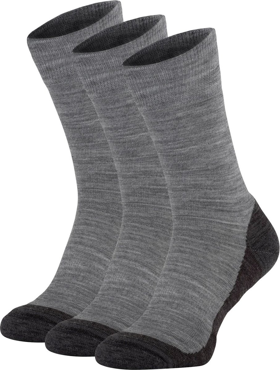 NOMAD® Winter Wandelsokken 3 Pack | 35-38 | Grijs | Merino Wol mix | Warme Sokken Wandelen | Kwalitatief & Comfortabel