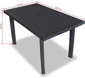 Table de jardin Plastique 126x76x72 Noir - Table basse - Table d'appoint  extérieur... | bol.com