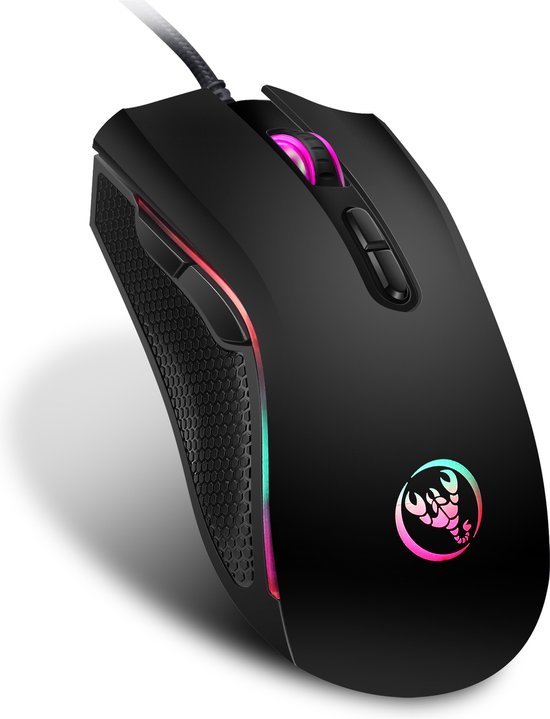 HXSJ PRO Bedrade Gaming Muis A869 - Programmeerbare DPI 3200 - RGB - 125 HZ