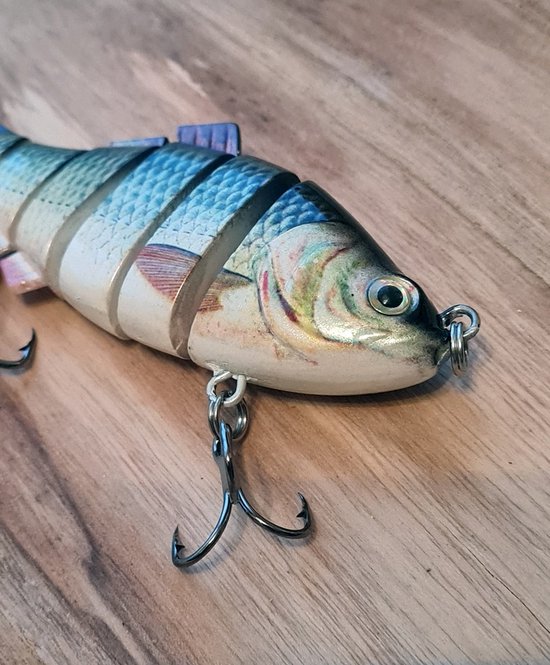 Rospo outdoor - Swimbait-Zesdelig - karper - 10 cm- 20 gram met 2 dreggen. — afbeelding 2