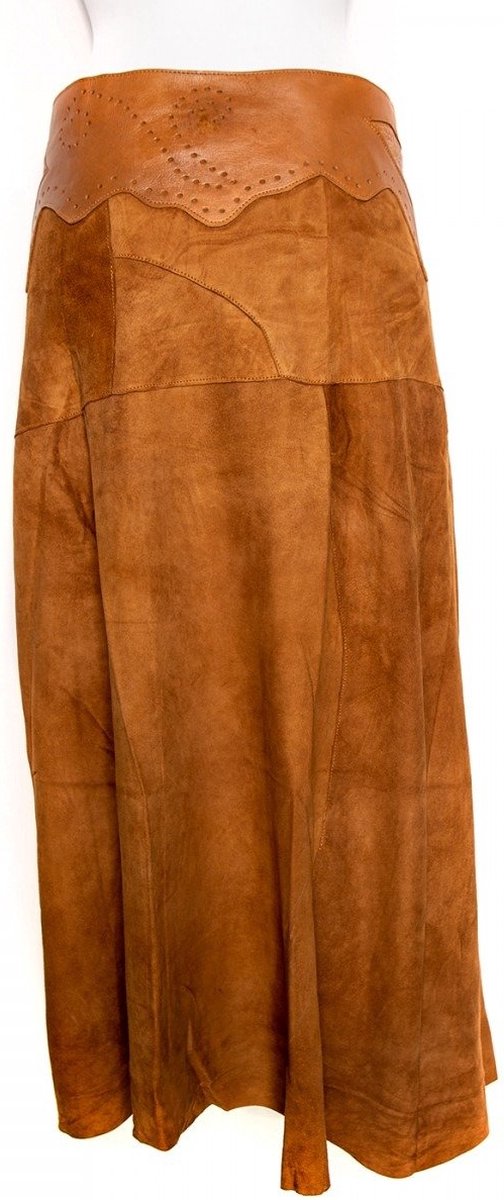 Doenya® maxi omslagrok suede Inlay (cognac)