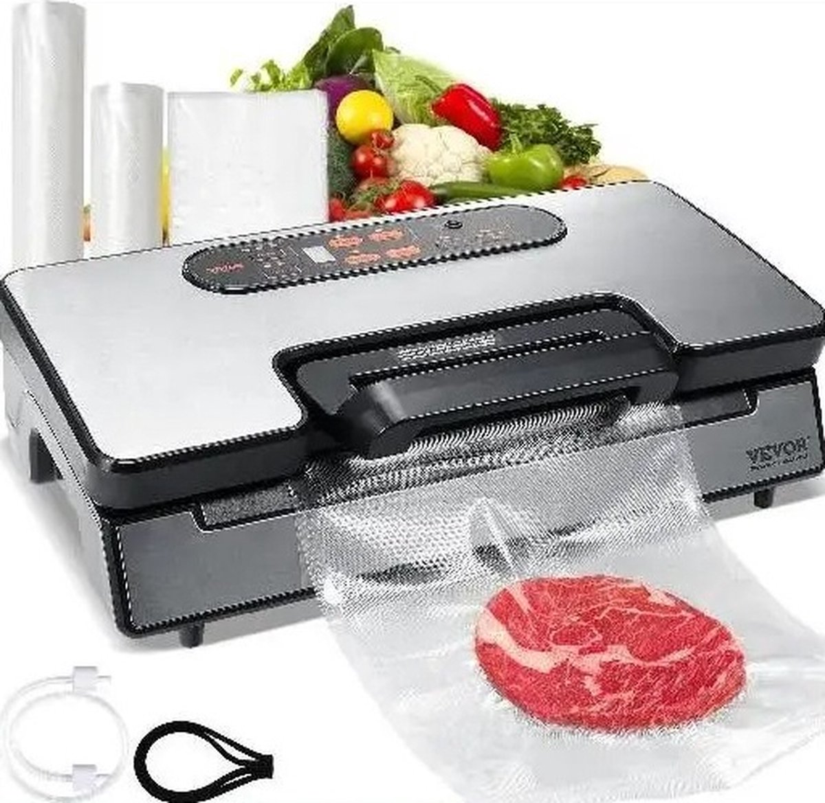 Mygroot - Vacuummachine - Sealer apparaat - Dubbele vacuumpomp - Multifunctioneel - Voor groente, fruit, vlees, vis en ander voedsel -Vacuumzakken inbegrepen + extra 10 gratis erbij!