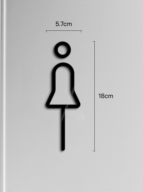 2 stuks - Toilet Man en Vrouw Pictogram - Toiletborden - Toilet Teken ...