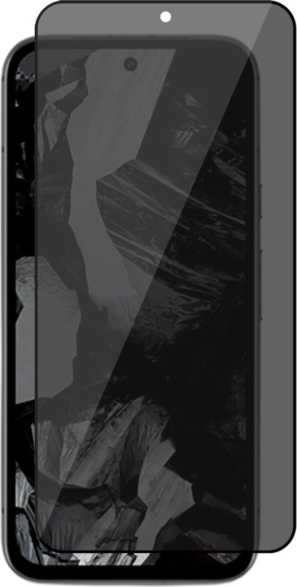 Privacy Screenprotector geschikt voor Google Pixel 8a - Volledig Dekkend Glas Screen Protector