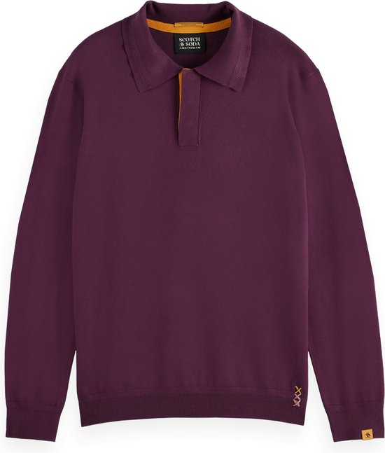 Scotch & Soda KNITTED POLO LONG SLEEVE Polo Homme - Taille XXL